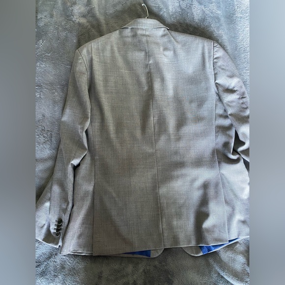 Alexandre of England Gray Blazer with Blue Lining - Picture 4 of 6